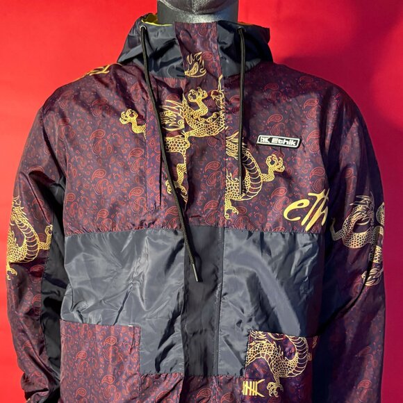 ETHIK Mantra Paisley Kimono Jacket – Dragon Print Street Style Windbreake - Picture 11 of 12